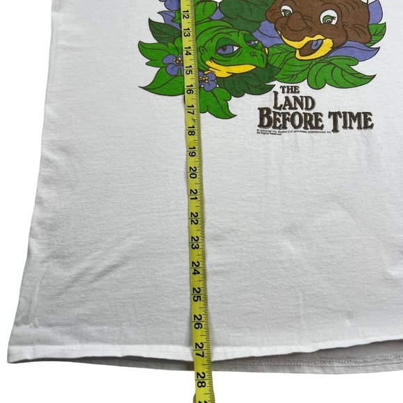 The Land Before Time Adult Shirt Large White Universal Studios Movie Dinosaur - Picture 8 of 8